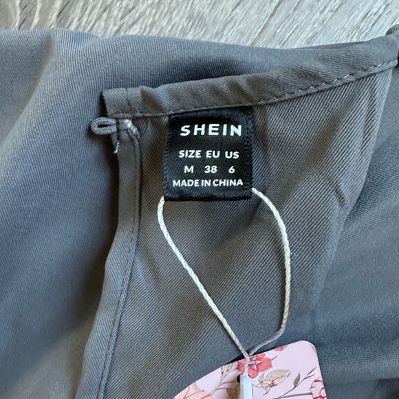 SHEIN Gray Wide Leg Jumpsuit Size Medium NWT - Picture 10 of 11